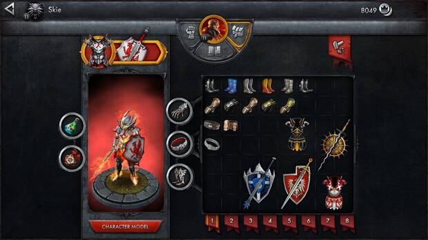 ‘The Witcher: Battle Arena’ bebe mucho de los juegos de rol más clásicos. Hay cientos de objetos y armas distintas por combinar, mejorar y equipar.