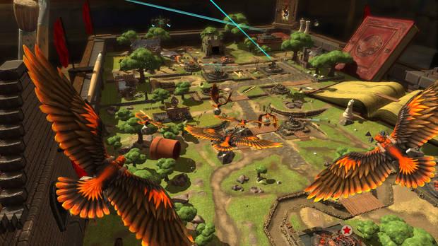 Los escenarios, temáticos y completamente destructibles, son uno de los mayores atractivos del juego.