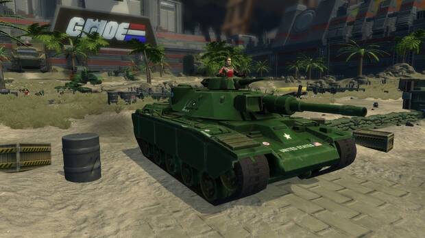 Las máquinas, tanques y tropas de los ’G.I JOE’ avanzan en conjunto hacia el frente.