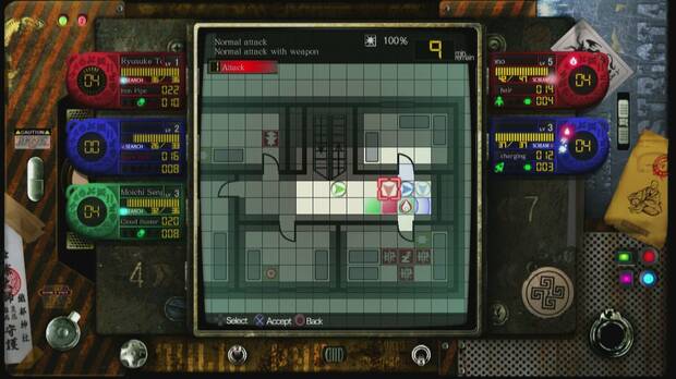 Esta es la pantalla de juego propiamente dicha. Nunca llega a funcionar tan bien como un SRPG.