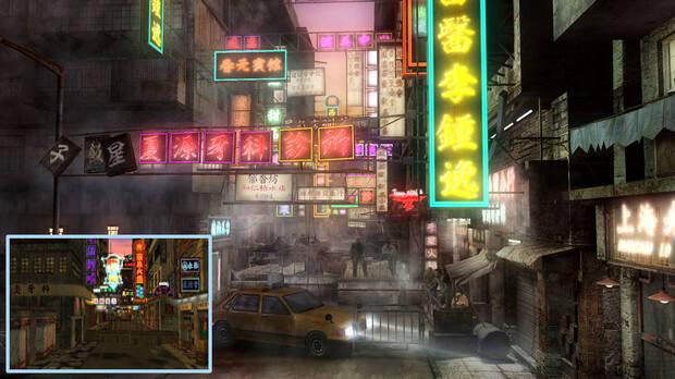 Aquí podemos ver una comparativa del escenario de The Crimson en Dead or Alive 2 y la nueva versión.
