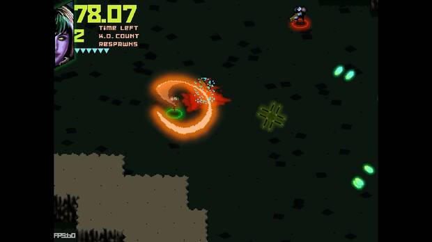 La katana es el elemento que lo separa de otros twin-stick shooters.