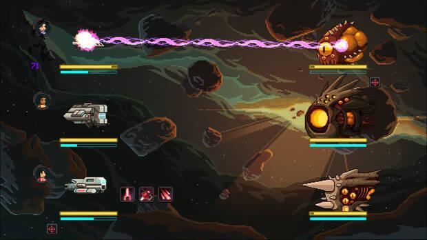 El combate entre flotas es divertido y nos recordará muchísimo a los esquemas habituales de los videojuego de rol japoneses.