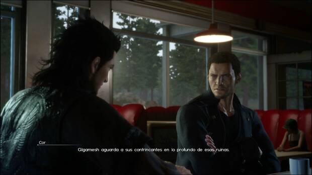 A Gladio le acompaña Cor en esta aventura, un personaje del que conoceremos más detalles a lo largo de varias conversaciones.