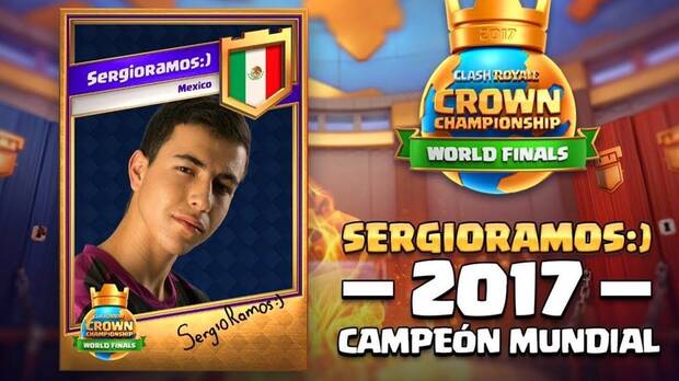 El mexicano Sergio Ramos es el vigente campeón mundial de Clash Royale.
