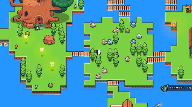 Sin duda hay juegos 'pixel art' más trabajados, pero aquí tiene sentido que sea limpio: reconocer rápido cada recurso.