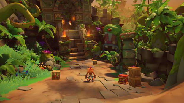 El juego es puro 'Crash Bandicoot' de los pies a la cabeza (modo sobremesa).