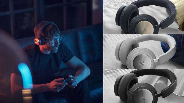 Los tres colores en los que estarán disponibles los Beoplay Portal: Negro Antracita, Gris Niebla y Azul Marino