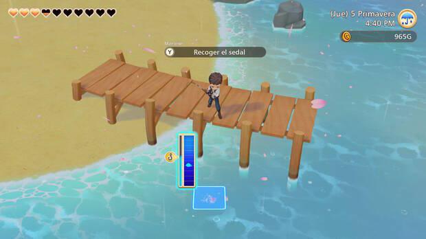 El minijuego de pesca es sencillote, pero funciona y nos obliga a ejecutarlo a la perfección para no perder mucha resistencia.