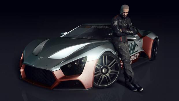 Imagen de la primera versión de 'DriveClub', con el entonces protagonista del juego. Imagen de Mark Cushley.