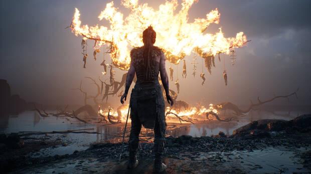 Senua en una imagen del primer juego de la serie.