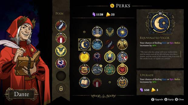 A medida que juegas, el acceso a distintos perks hace que tu progresión se sienta más profunda, con distintas opciones.