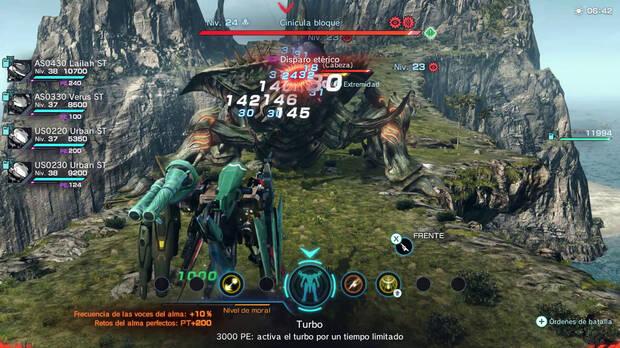 Cuando consigues un skell, la acción cambia totalmente, también durante los combates.