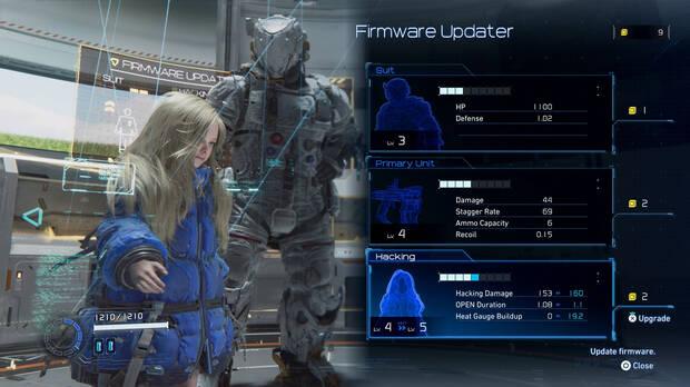 Mejorar las armas, el traje y el hackeo se convierten en aspectos fundamentales para avanzar.