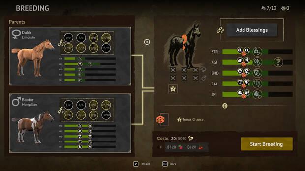 La crianza de los caballos promete ser uno de los puntos cruciales de la mecánica de juego.