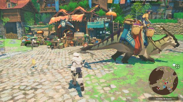 La exploraci�n de poblados es otra din�mica presente en Monster Hunter Stories.