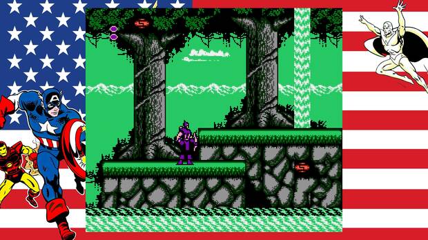 La versión para NES de ‘Captain America and The Avengers’ es un juego completamente distinto que está protagonizado por el Capitán América y por Hawkeye.