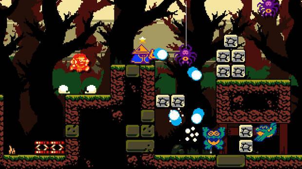 El scroll avanza continuamente salvo en ciertas salas de combate y en las tiendas, forzándonos así a estar constantemente en movimiento.