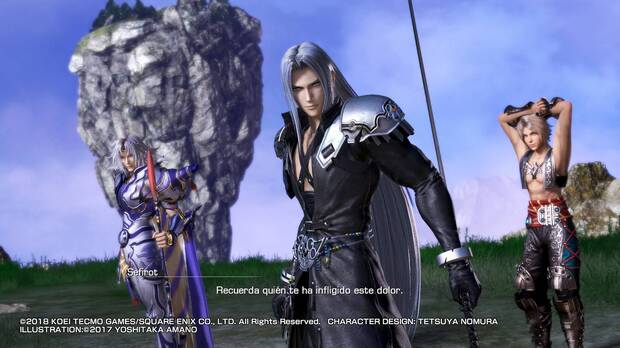 Héroes y villanos de 'Final Fantasy' vuelven a cruzar espadas en 'Dissidia'.