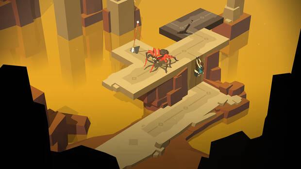 El uso del color y la perspectiva en ‘Lara Croft GO’ es uno de sus puntales más destacables. Es un juego muy bonito de ver en la pantalla de nuestro móvil.