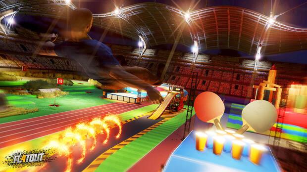 Jugar a los bolos, al golf o meter al piloto en una portería son algunas de las divertidas pruebas que nos encontraremos en el modo FlatOut.