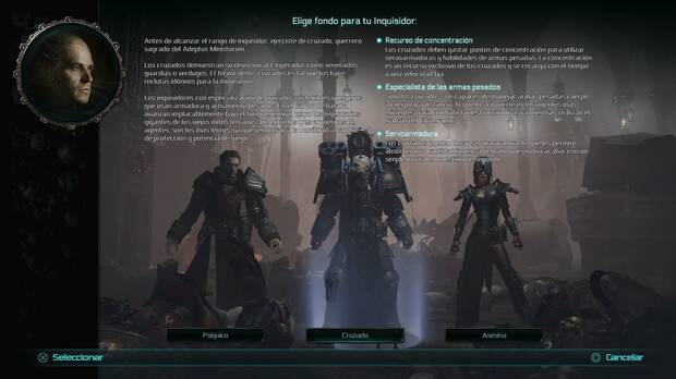 Elegir una clase para nuestro Inquisidor será uno de los primeros pasos que daremos como jugadores.
