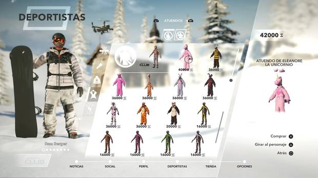 Con los créditos que ganemos jugando podremos comprar todo tipo de accesorios y trajes para personalizar a nuestros deportistas. También se obtienen como recompensas por superar pruebas.