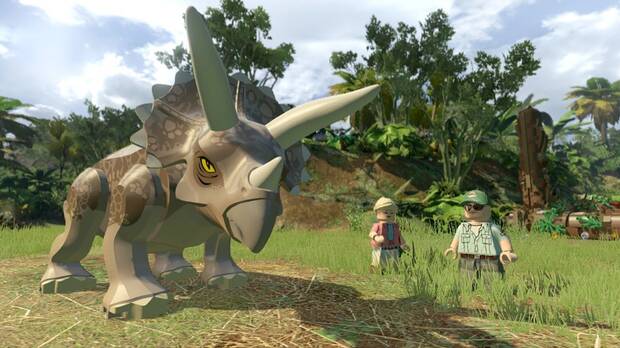 El triceratops puede romper de una embestida bloques grandes como los que hay a la derecha de la imagen.