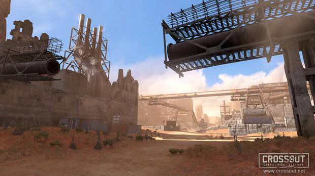 Red Rocks es un nuevo mapa en el que se desarrollará el Battle Royale. Se trata de un lugar desértico con múltiples caminos y un montón de chatarra de un tamaño bastante superior a la media del resto de mapas de 'Crossout'.
