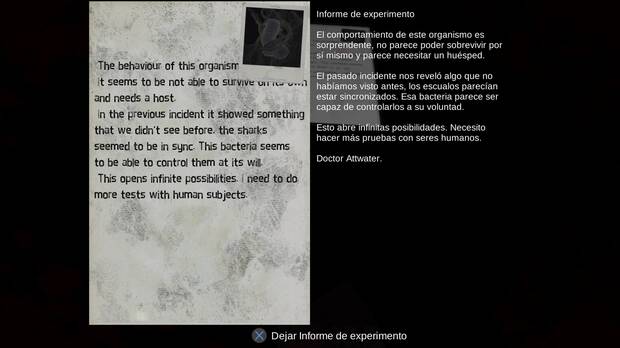 A medida que exploramos los escenarios podemos ir leyendo algunos documentos que nos aportan información adicional acerca de la historia.