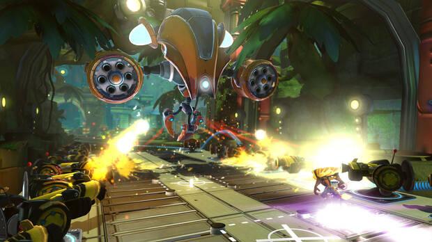 Ratchet & Clank: QForce añadió elementos de estrategia 'defensa de torres' para derrotar oleadas de enemigos.