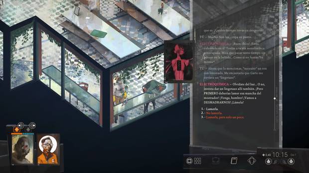 Las emociones y los sistemas internos del detective le atormentarán en su aventura, incluso mientras duerme.