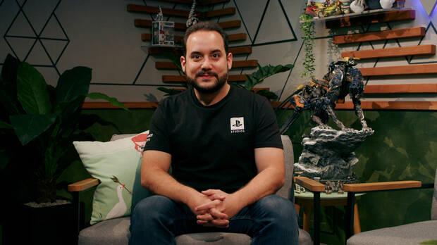 Fede Romero en el estudio de Guerrilla Games, en 