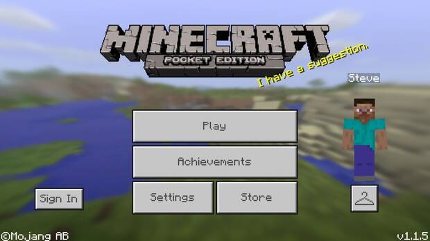 'Minecraft Pocket Edition'.