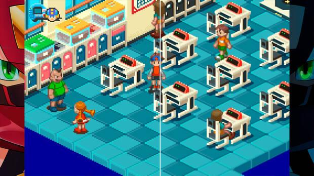 'Battle Network 1' sin filtro de suavizado (izquierda) y con el filtro (derecha).