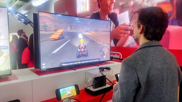 En el evento en que estuvimos, Mario Kart World era el título con mayor presencia y el más importante para Nintendo.