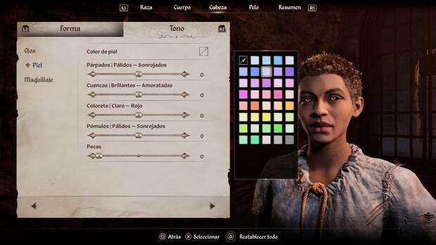 El creador de personajes añade más opciones, con la oportunidad de crear un personaje más detallado.