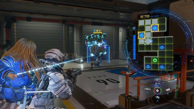 Al principio el panel de hackeo es bastante simple, pero se ir� complicando a medida que encuentras enemigos m�s dif�ciles.