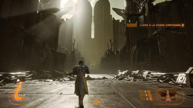 Hay pocos momentos para tomar un respiro y admirar el paisaje, pero de vez en cuando nos deja vistas preciosas e inquietantes.