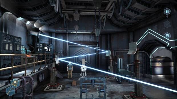 No puede faltar en una aventura el clsico puzle de guiar un rayo lser o de luz.