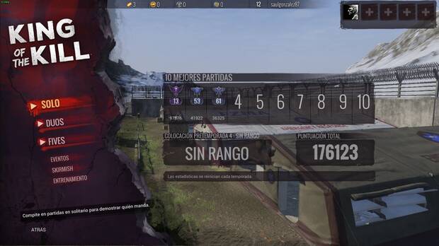 Rangos, skins, torneos… 'H1Z1: King of the Kill' tiene muchas variantes para enganchar al jugador y mantenerse fresco y divertido.