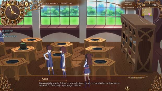 La vida en esta escuela es lo más interesante del juego, aunque las misiones consisten básicamente en hacer de recadero.