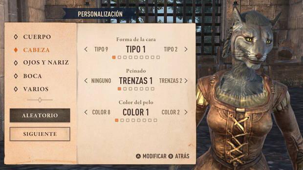Al comienzo podemos crear a nuestro personaje como sucede en la mayoría de RPGs actuales.