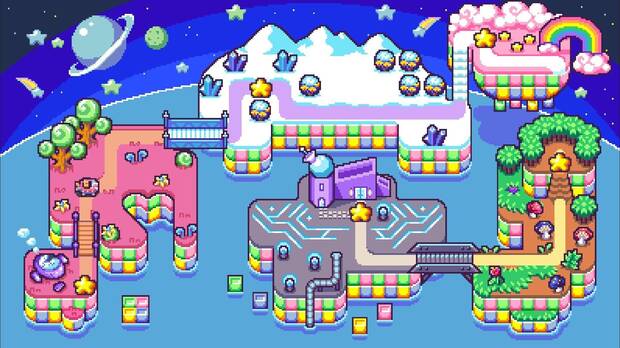 El mapa del juego es muy bonito.