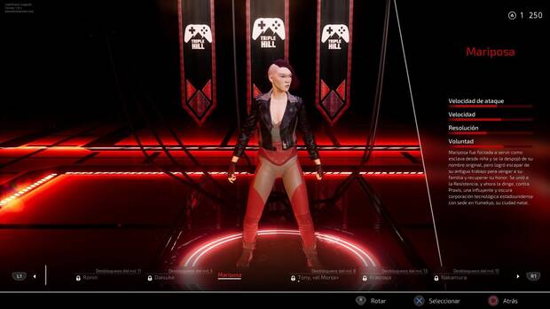Hay opciones para personalizar a luchadores y armas. Desbloquear contenido es uno de los incentivos para progresar en el juego.