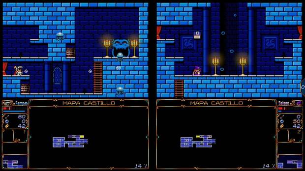 No es muy habitual encontrar en este tipo de juegos indie un cooperativo local y online. Es perfecto para jugar con alguien que quizás no esté muy habituado a los 'metroidvania'.