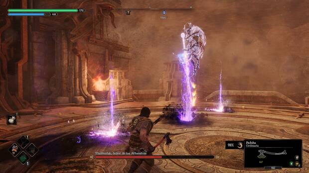 La dificultad de un mismo combate puede variar considerablemente dependiendo del arma que utilicis.