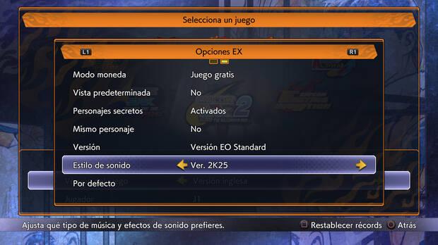 Es la misma interfaz de las anteriores colecciones, con la posibilidad de cambiar la dificultad, rondas y otros ajustes, incluso nuevo audio.
