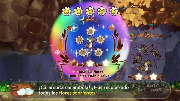 Hay una serie de objetivos por nivel, como obtener todas las flores sonrientes.