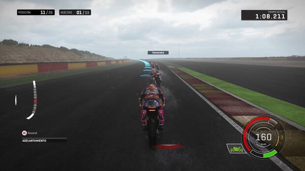 La lluvia afectará significativamente al control de las motos.